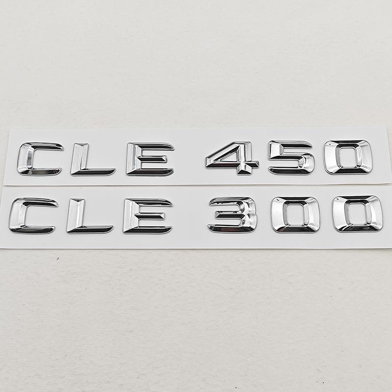3D ABS Car Letters Logo CLE300 CLE450 Badge Sticker Rear Trunk Emblem For Mercedes Benz CLE300 CLE450 Auto Model Accessories