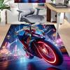 Spiderman Rides Motorcycle Carpet For Playroom Bedroom Living Room Sofa Home Decorkids Game Area Rug Nonslip Floor Mat