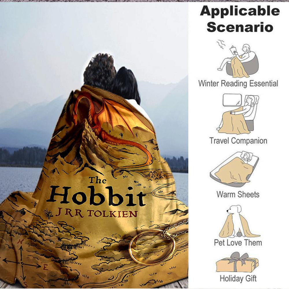 1 Stück The Hobbit Flanell-Kuscheldecke - HD-Druck Leichte Weiche Warme Ganzjahresdecke für Sofa, Bett, Reise097