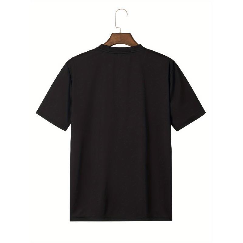 European sizes Summer Short Sleeve Pattern Print T-Shirt Versatile Men's Inner Wear Base Layer Short Sleeve