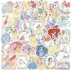 50 100Pcs Kawaii Mixed Disney Anime Princess Stickers Cute Ariel Belle Snow White Cartoon Decal Laptop Phone Luggage Sticker Toy