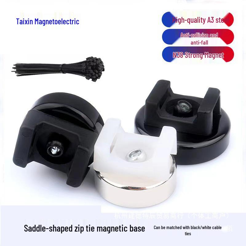 Neodym-Eisen-Bor-Sattelmagnet-Kabelbinder mit magnetischem Saugnapf zur Befestigung von Kabelbäumen