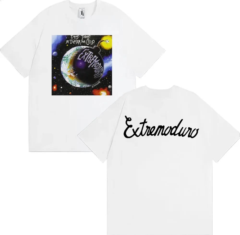 Rock Band EXTREMODURO's Tour Printed Men's T-shirt, Casual and Trendy Street T-shirt, Casual Pure Cotton Short-sleeved T-shirt