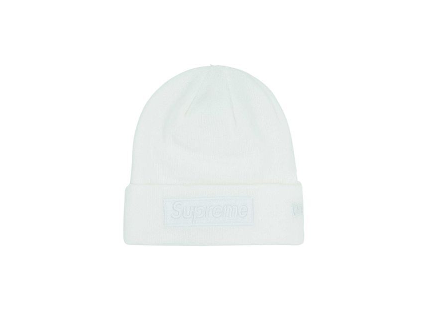 Supreme New Era Box Logo Beanie White (23FW) One-Size