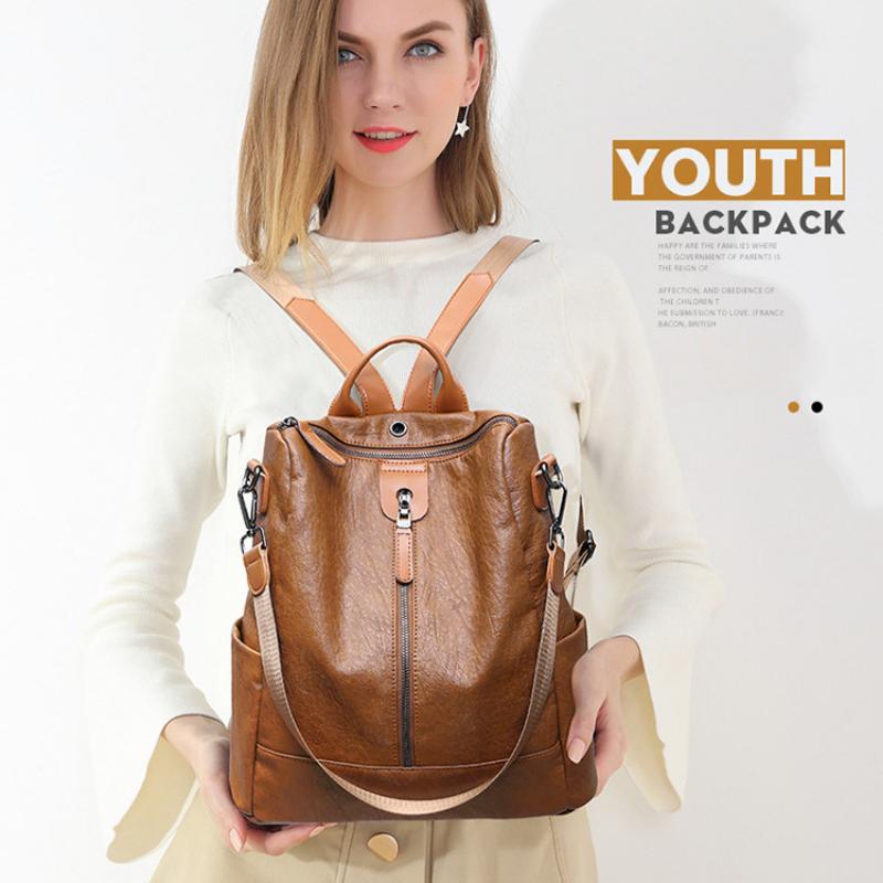 Backpack Women's Korean Version Bag Women's Travel Bag Casual Dual-purpose Backpack Trendy Women's Backpack