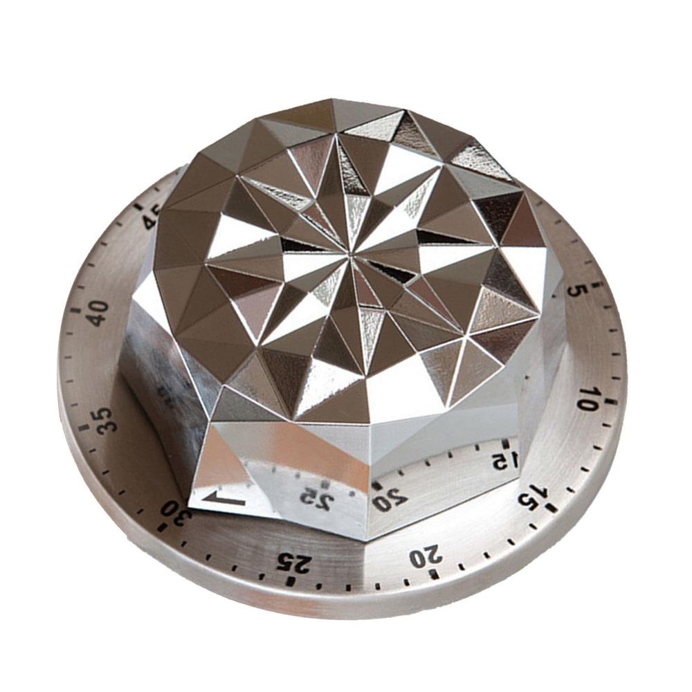 Stainless Steel ABS Kitchen Timer Silver Countdown Timer Durable Mechanical Timer Kitchen Office