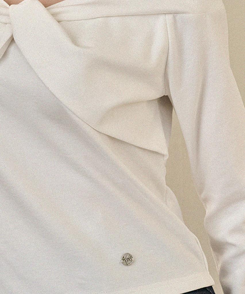 MICANE Florist Off-Shoulder Tee Ivory