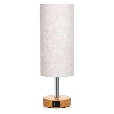 Lampe de chevet en tissu avec ampoule LED blanche chaude, 2 paquets, lampe de chevet, lampe de bureau