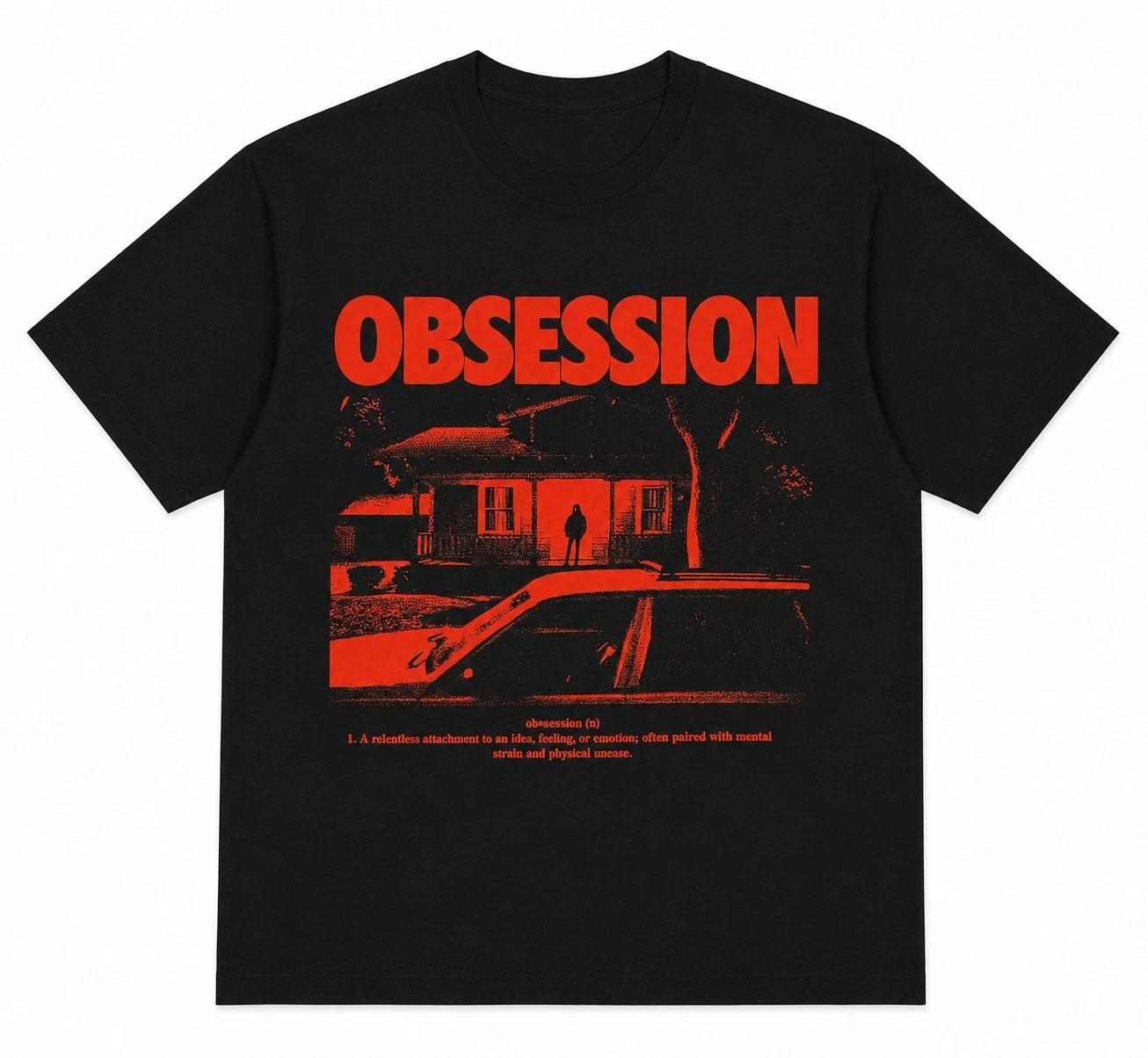 Obsession Definition T-Shirt Vintage Grunge Streetwear Retro Cinematic Graphic M