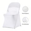 White Stretch Chair Cover Universal Washable Slipcover for Folding Kitchen Dining Chairs Wedding Party Banquet Event Decor