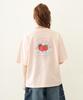 Milkfed Casual Circle Strawberry Logo Short Sleeve Tee in Pink Women's