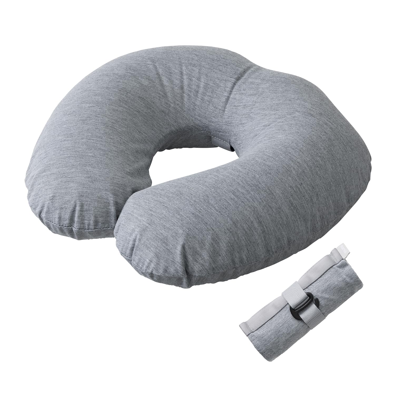 

Marna fuu Neck Pillow without touching the folds to fit in one Compact Air Pillow for Light R519LGY (Inflates mouth, hand, washable), Travel,