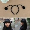 Kids Elf Ladybug Bee Furry Pom Ball Headband Hair Hoop Cosplay Costume Headwear Hair Clips for Girls Korean Accessories Headwear