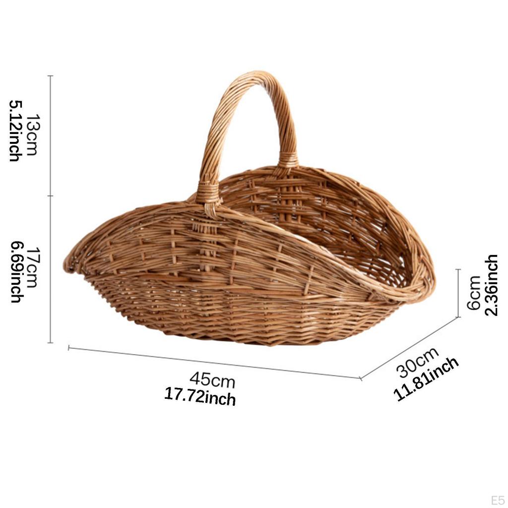 Cesto Decorativo, Rustico, Rurale, Picnic Fiore Design Intrecciato a Mano, Contenitore