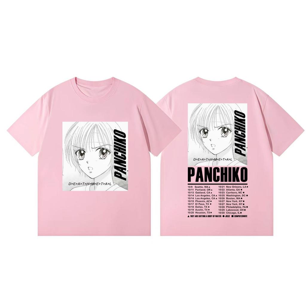 Rock Band Panchiko Music Album Graphic T Shirts Unisex Women High Quality Fashion Oversized Tshirts Summer Casual Cotton Tshirt