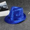 Fashion Creative Style Hats Dance Show Partys Jazz Hat Glitter Sequin Cowboy Cap Beading Hat Role Plays Prop Performance Costume