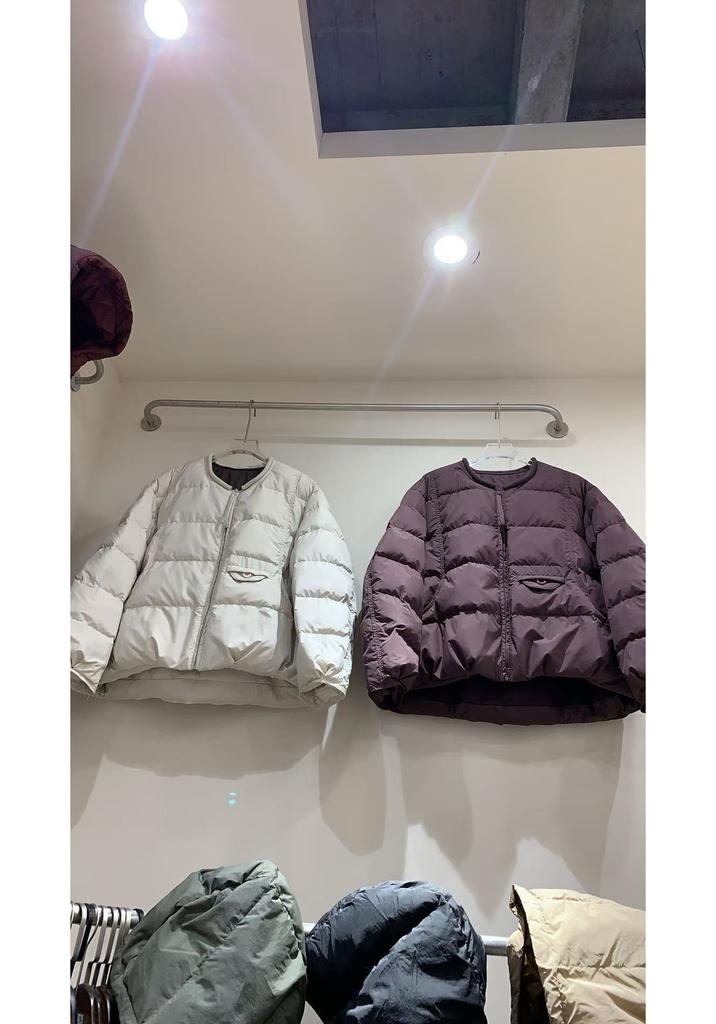 Autumn and winter new light and simple down jacket women's short fashion casual round neck loose white duck down jacket tide