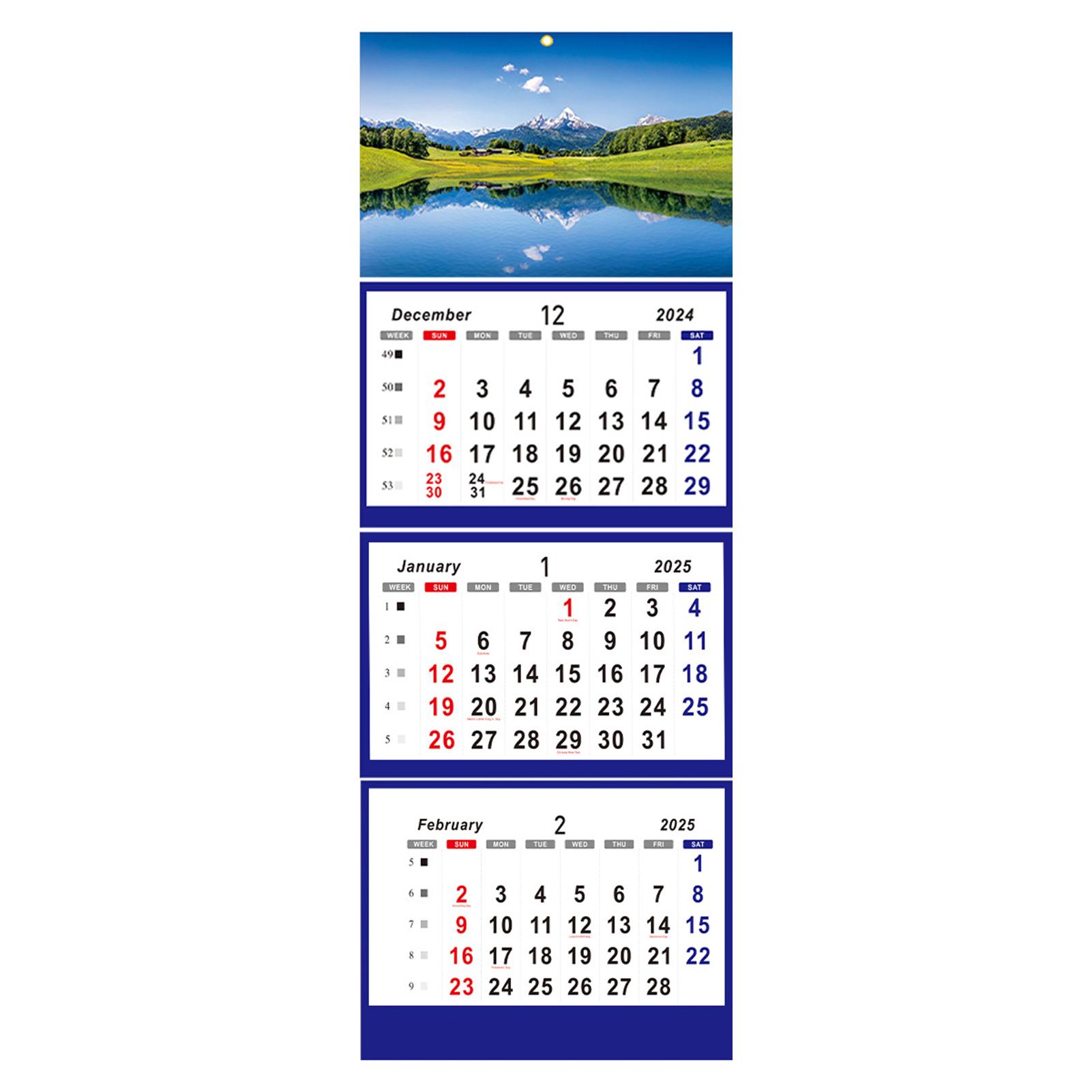 

2025 3-Month Display Calendar 2025 Jan To 2026 Wall Calendar Folded In A Month Vertical Calendar For Holidays Home Deco Supplies