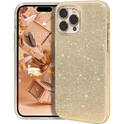 Capa Bling Glitter para Iphone 15 Pro Max 14 Plus 13 Mini 12 11 X Xs Xr Se 2022 2020 8 7 6S Meninas Mulheres 15Pro 14Pro 13Pro 12Pro Capa de Telefone Acessórios
