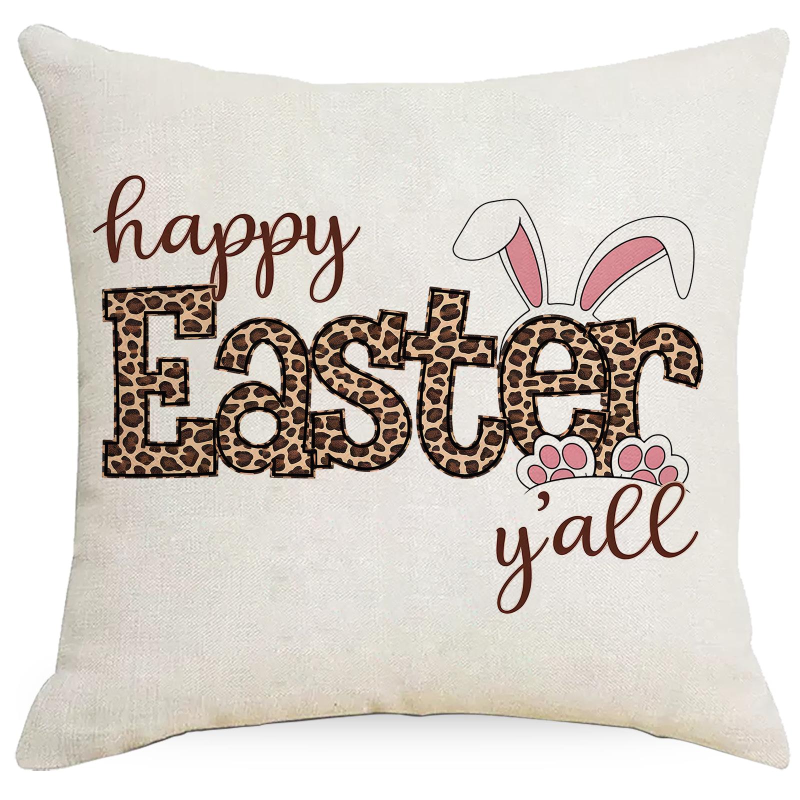 

Easter Pillowcase Rabbit Letter Creative Home Cushion Pillowcase Decoration 45 * 45Cm