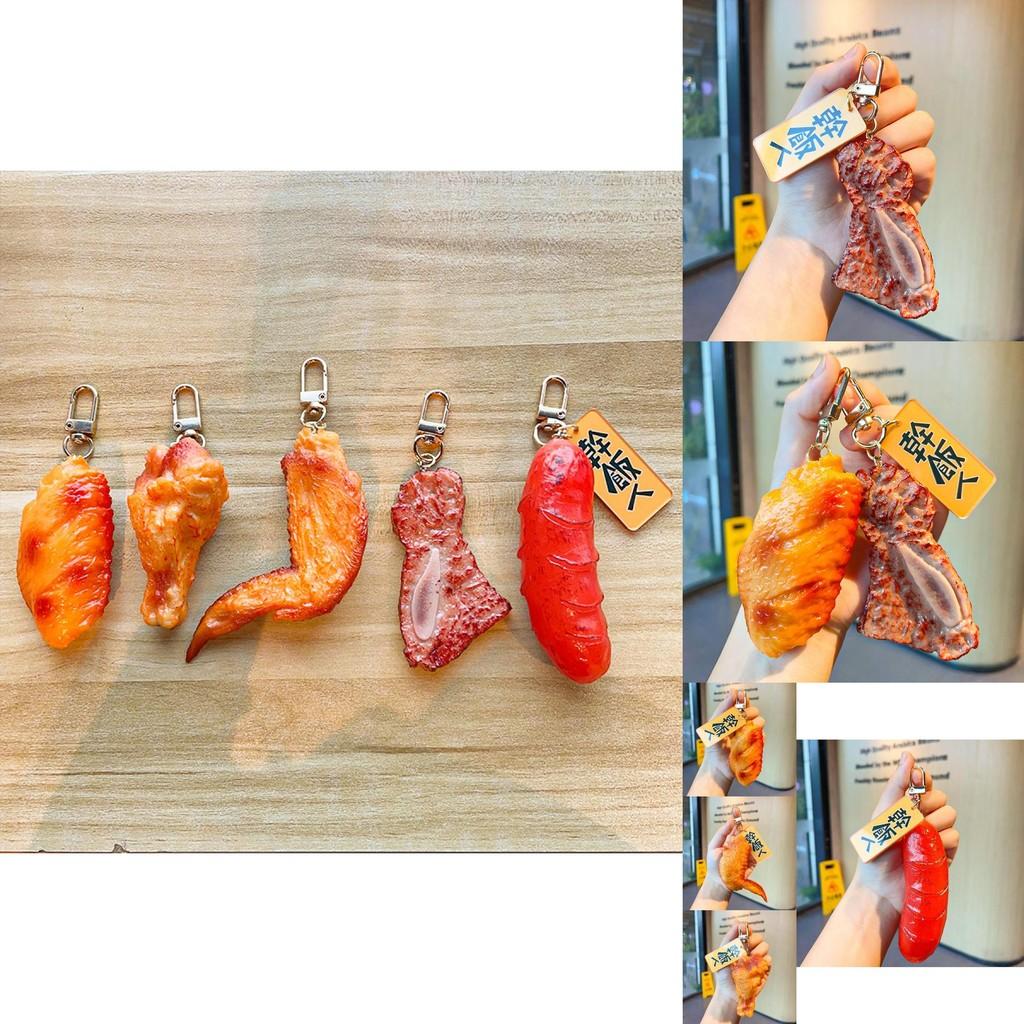 Realistic Food Keychain Cute Couples Gift Fun Novelty Bag Charm Key Accessory