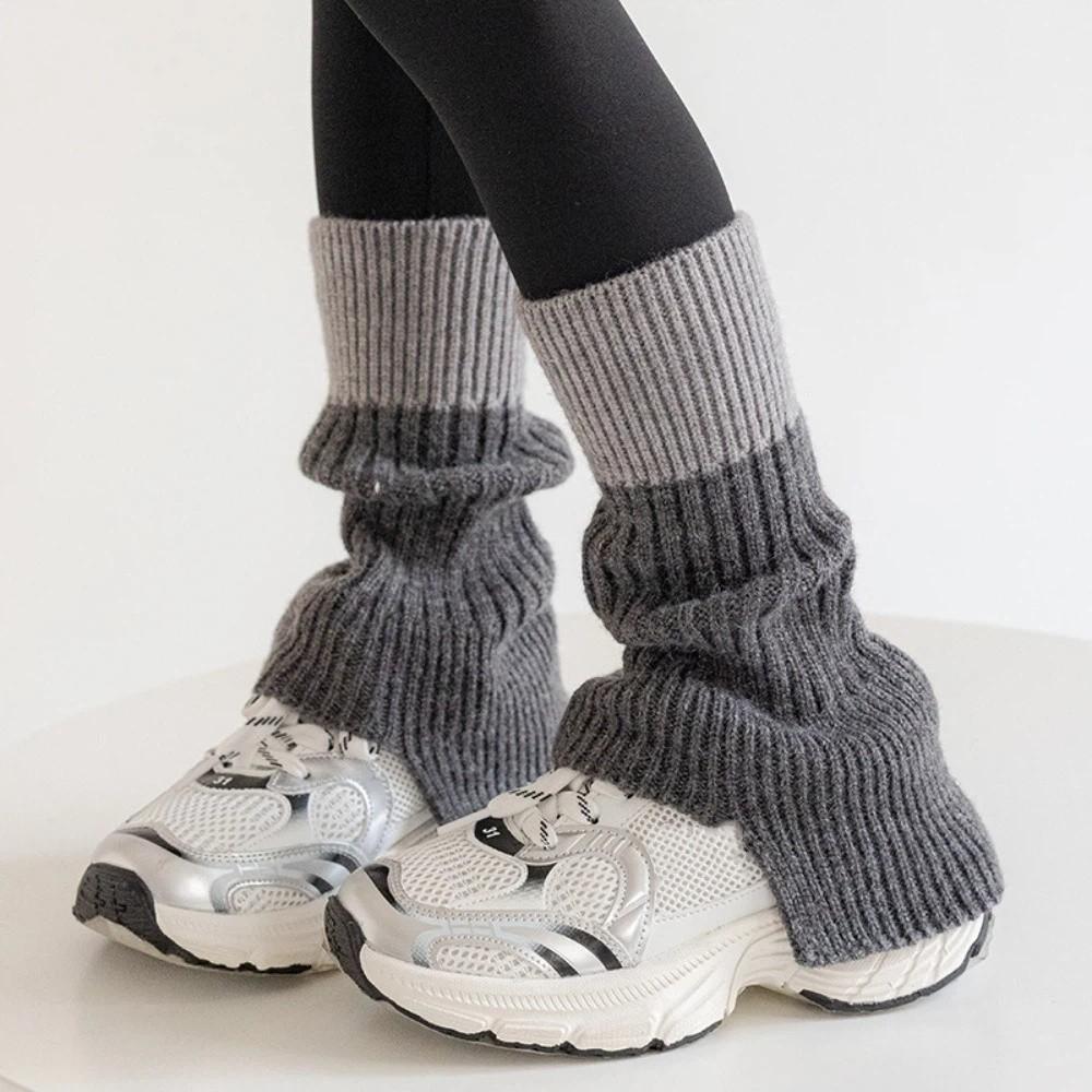 Harajuku Children's Leg Warmers Japanese Style Knitted Foot Cover Fashion Kids Long Socks  Winter