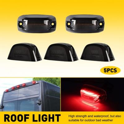 For 2014- ProMaster Ram 1500 2500 3500 Cab Roof Running Lights Rear Red 5PCS