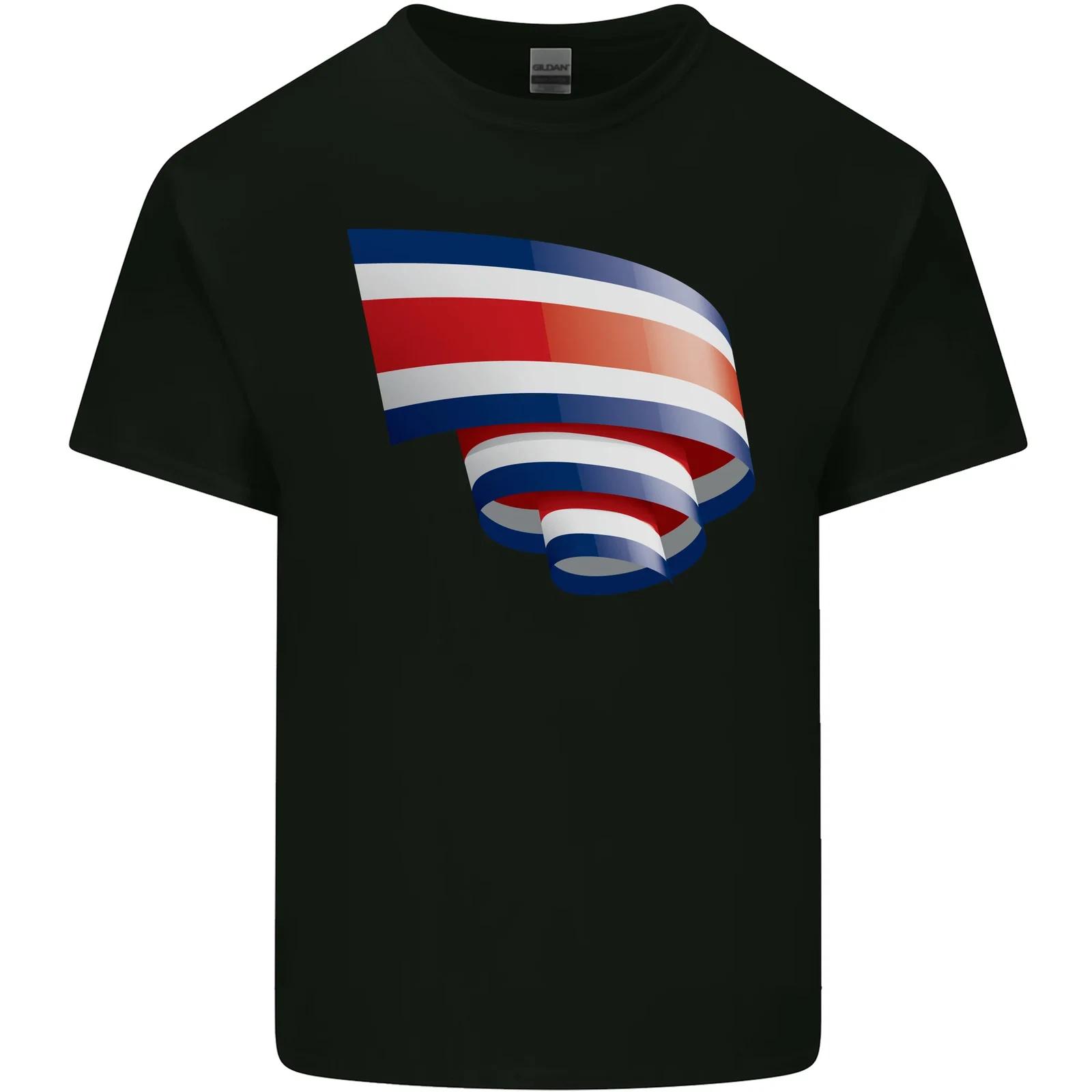 Curled Costa Rica Flag Rican Day Football Kids T-Shirt Childrens M