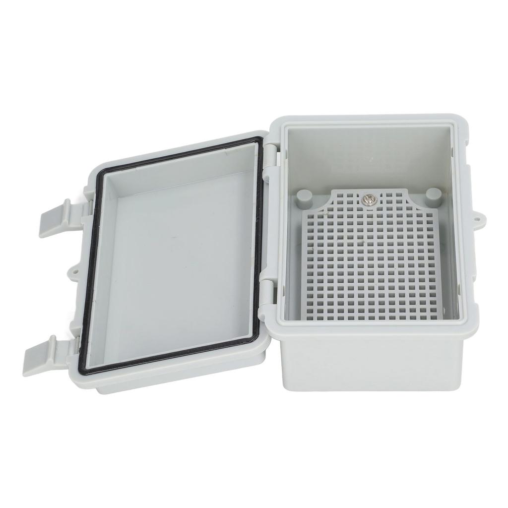 Αδιάβροχο Ηλεκτρικό Κουτί Αδιάβροχο Μονωμένο Εξωτερικό Κουτί Συνδεσμολογίας με Αρθρωτό Καπάκι Πλαστικό Κλιπ για DIY Γκρι