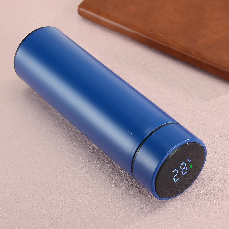 LOGO Image 500ml smart vacuum flask customized LED gradient display temperature business anniversary straight cup gift cup LOGO 500ML
