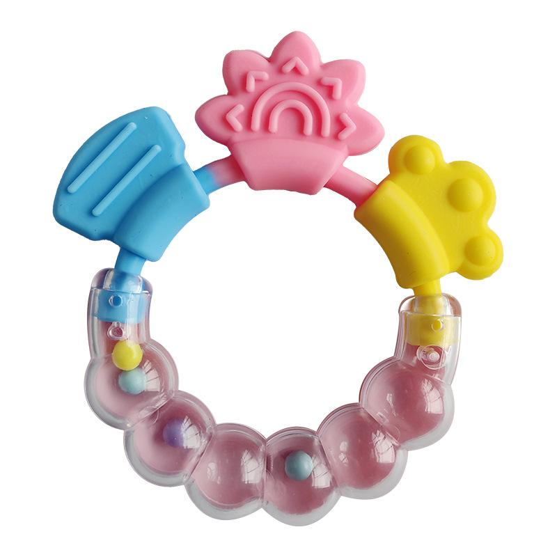 Baby Clutch Ball Rattle Fitness Soft Glue Hand Rattle, Fish Skewer Toothpaste Infant 0-1 Years Old Educational Toy