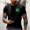 St. Patrick's Day Print - Herren Bedrucktes Lässiges Rundhals Kurzarm T-Shirt