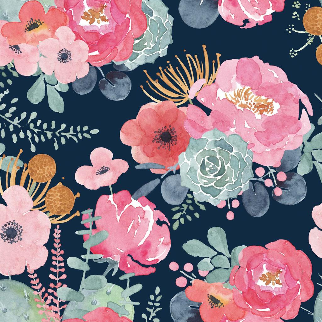 Rosenrote Blüte Selbstklebende Tapete Morden Floral Abziehen und Aufkleben Tapete Für Mädchenzimmer Kinderzimmer Wasserdichter Schrankaufkleber