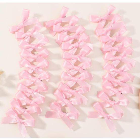 30 Stück/Set Mini Schleifchen Haarspangen für Frauen Mädchen Süß Lieblich Buntes Band Geflochtene Haarnadeln Kopfschmuck Haaraccessoires