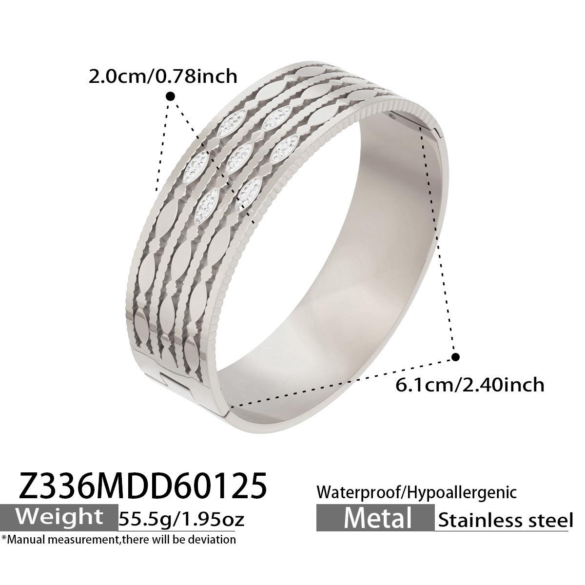 Позолоченный геометрический браслет с цирконами - Дизайн в британском стиле