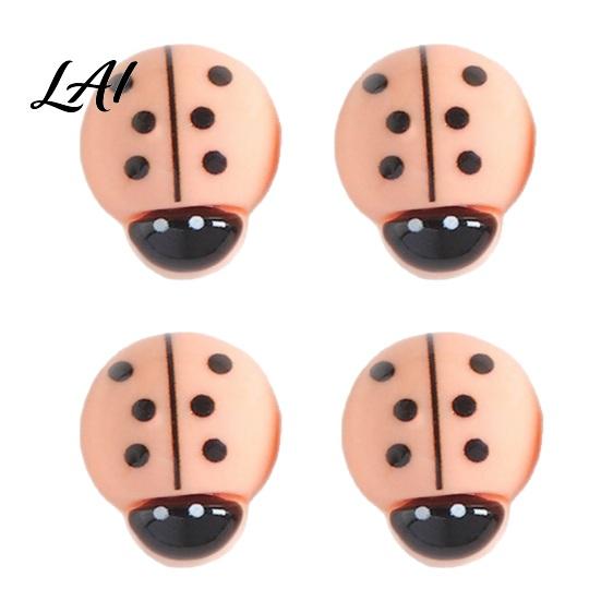 Refrigerator Magnets Decoration 4Pcs 3D Ladybug Magnet Mini Ladybird Resin Fridge Magnet Decorative Memo Note Holder for Kitchen Office Whiteboard