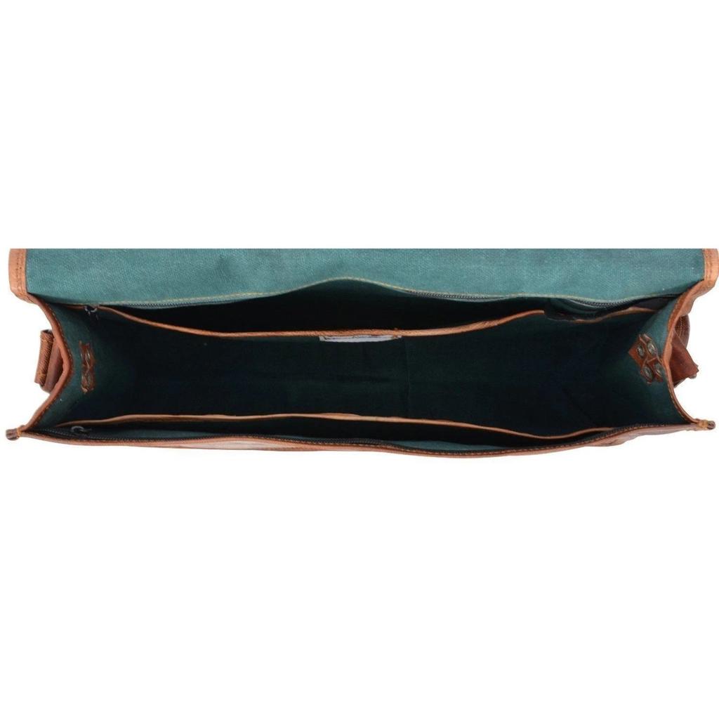 Sac Messenger en Cuir Véritable Vintage pour Homme Sac à Bandoulière pour Ordinateur Portable Mallette