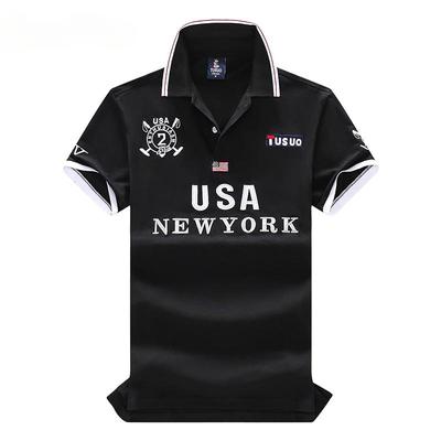 ZYLLO Men's Polo Shirt America New York Royal Leisure Sports Party Cotton Embroidered Luxury Contrast Color XS-7XL