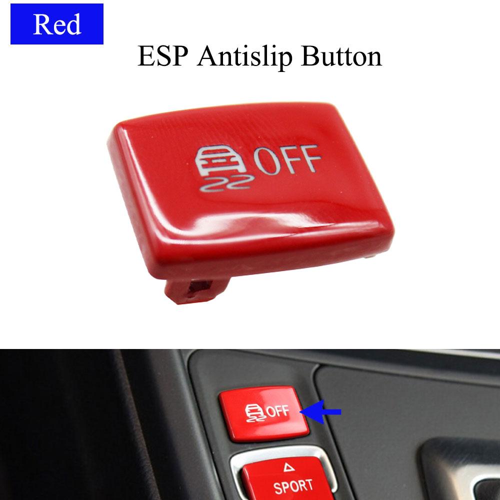 Black Red ESP Antislip Switch Sport ECO Button Radar Sensor Keys Cap For BMW 1 2 3 4 Series F20 F21 F22 F23 F30 F31 F34 F35 F32