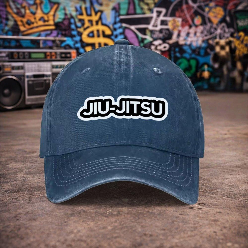 Unisex Vintage Washed JiuJitsu Baseball Cap  Duckbill Hat with Fun Print  Trendy Gift for Dad or Grandpa  Multiple Colors