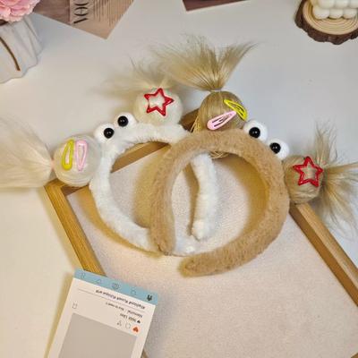 1/2 STÜCK Mädchen Plüsch Haarband Clown Puppe Design Lustige Haarspange für Weihnachtsgeschenk Kinder Cosplay Sammlung Party Haarschmuck