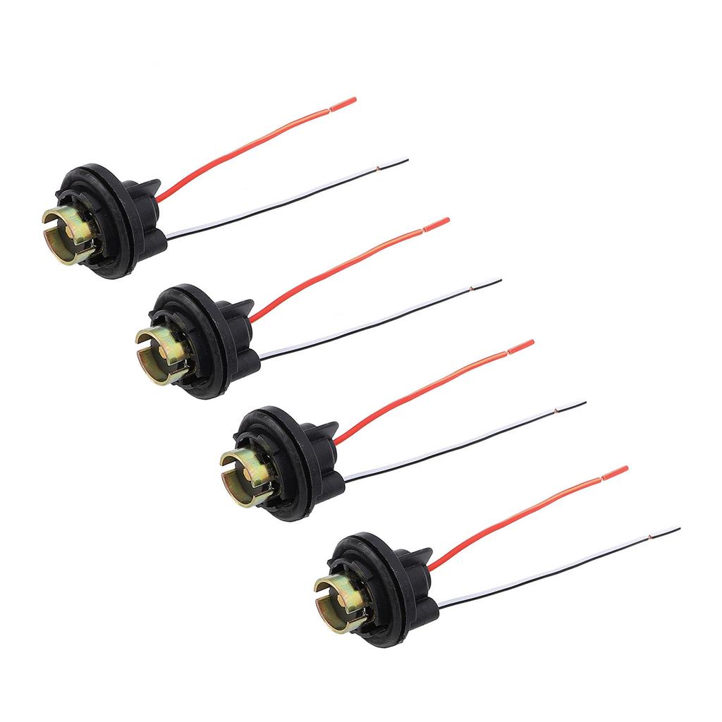 4 Packs Tail Light Socket Pre Wired Water Resistant DC12 To 24V 1156 BA15S Taillight Bulb Socket Hol