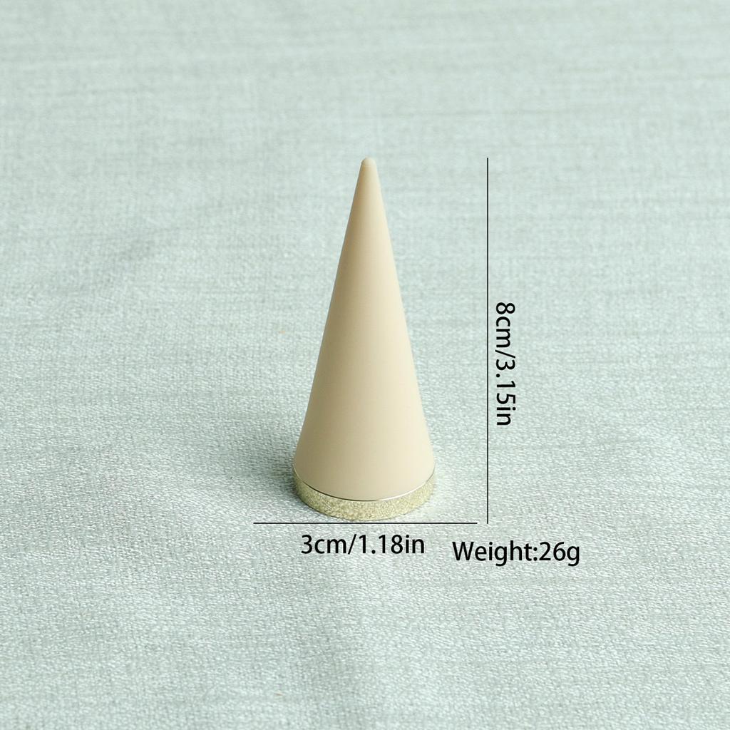 Beige Jewelry Display Props with Metal Base Earring Necklace Organizer Holder Jewelry Counter Earrings Rings Display Stand