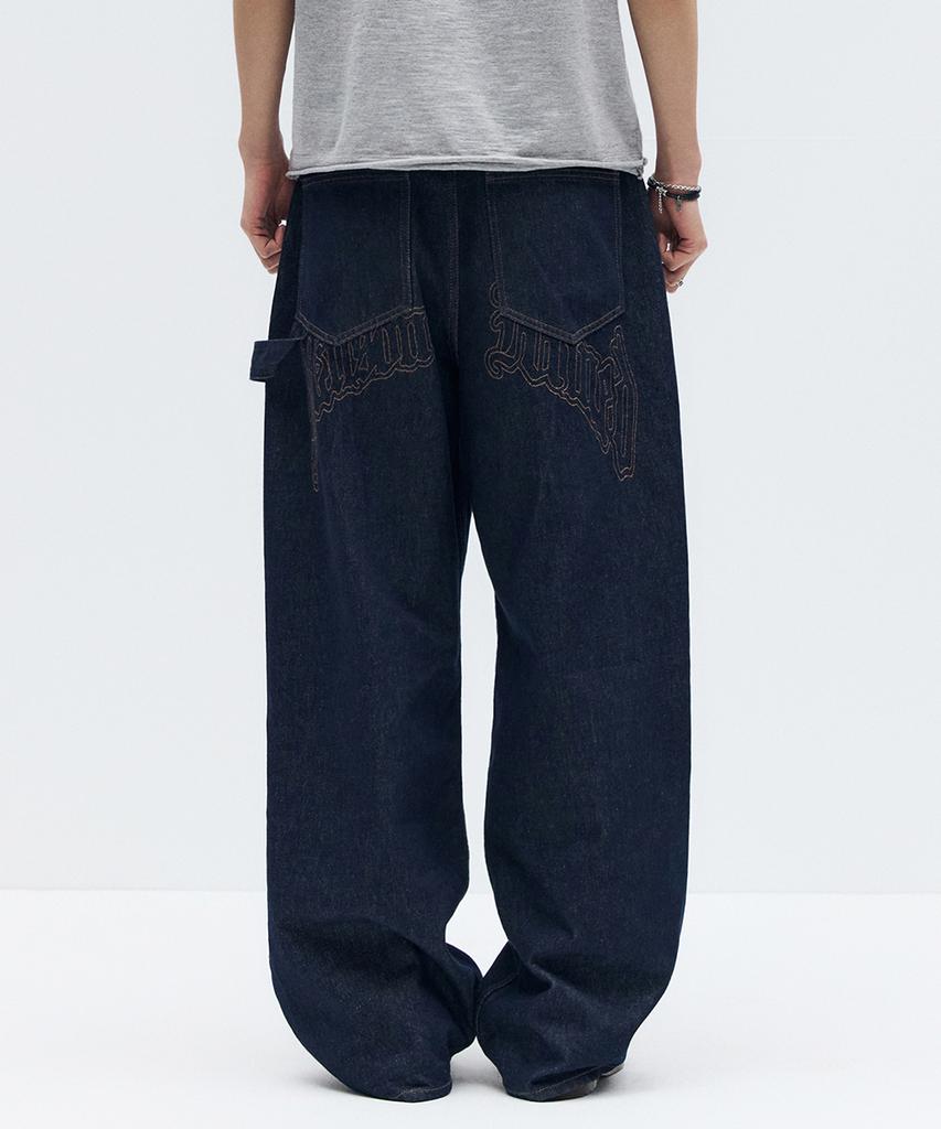 MAISON MINED Back-Point Denim Pants Indigo