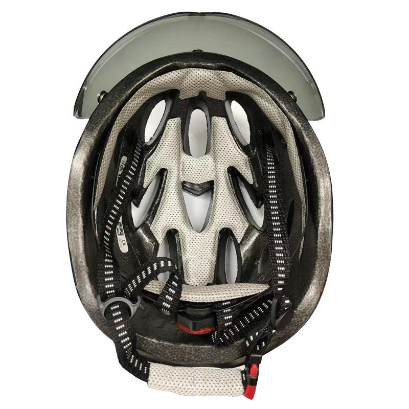Mountainbikehelm mit integrierter Brille Fahrhelm Rennradhelm für Damen und Herren