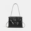 2025 Winter Minimalist Wax Leather Hobo Bag Women Spacious Messenger Style Shoulder With Lock Urban Chic Daily