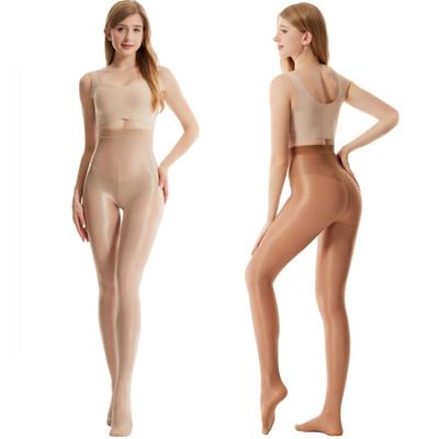 70D Plus Size Woman Shiny Glossy Pantyhose Sexy Sheer Stockings Tights Elastic Shiny Leggings Shaping Stockings Long Socks for Woman