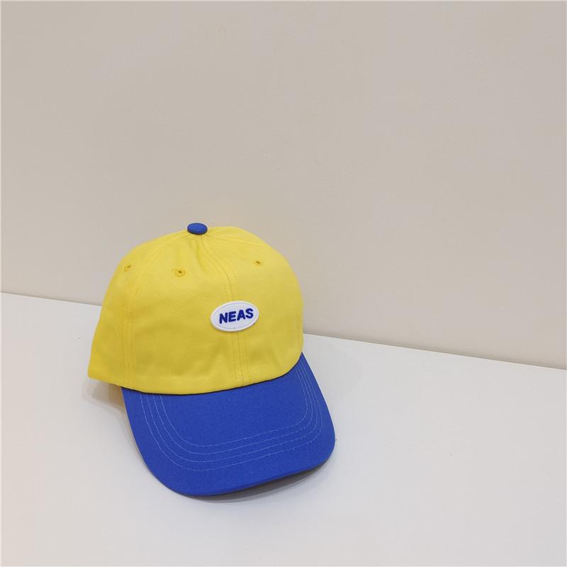 

Простое сочетание цветов~ Летняя детская кепка для мальчиков и девочек, модная детская бейсболка, тренд Children (52-54cm) жёлтый