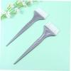 10 Pcs Hair Dye Brush Set for Salon and Home, Durable Nylon with Silver Handles