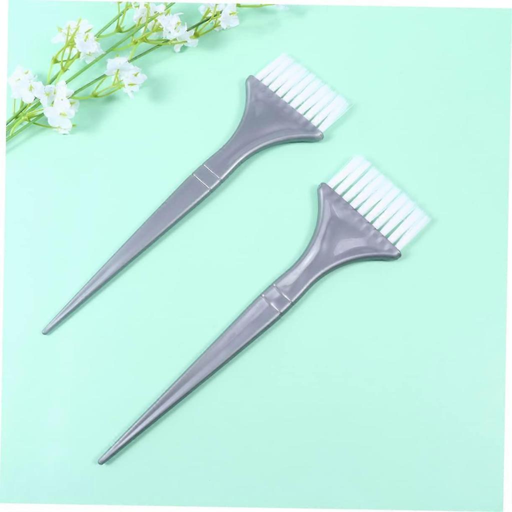10 Pcs Hair Dye Brush Set for Salon and Home, Durable Nylon with Silver Handles